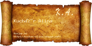Kuchár Alina névjegykártya